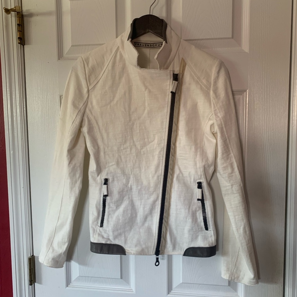 Frauenschuh luxury cotton Jacket with Gray trim